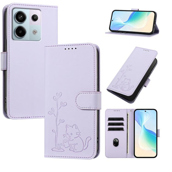 Funda para teléfono YX0014 con hebilla de árbol de agua para gatos y correa de cuero vegano., For Redmi K70 Ultra, For Redmi 13 / Note 13R / Poco M6 4G, For Redmi K70 / K70 Pro / Poco F6 Pro, For Redmi Note 13 Pro 4G / Poco M6 Pro 4G                   ...