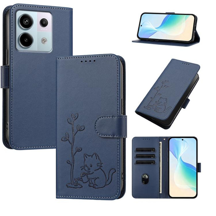 Funda para teléfono YX0014 con hebilla de árbol de agua para gatos y correa de cuero vegano., For Redmi K70 Ultra, For Redmi 13 / Note 13R / Poco M6 4G, For Redmi K70 / K70 Pro / Poco F6 Pro, For Redmi Note 13 Pro 4G / Poco M6 Pro 4G                   ...