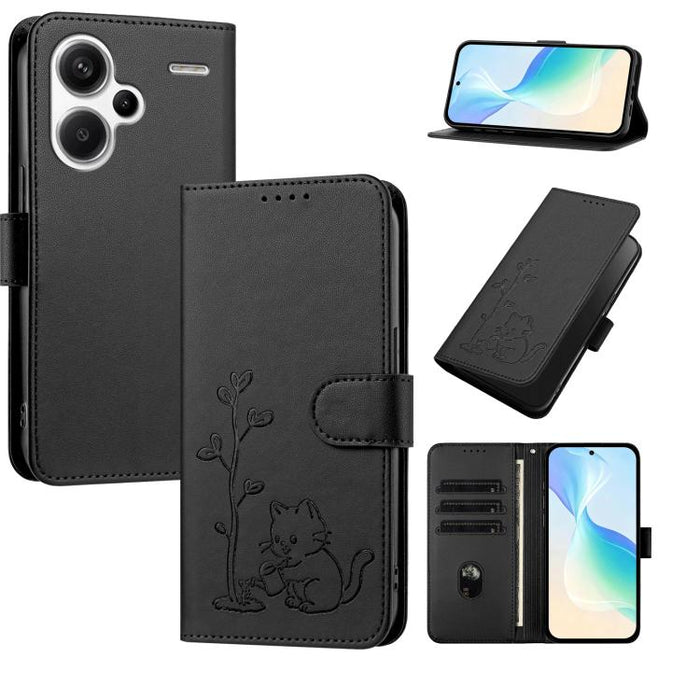 Funda para teléfono YX0014 con hebilla de árbol de agua para gatos y correa de cuero vegano., For Redmi Note 13 5G, For Redmi Note 13 Pro+, For Redmi 12 / Note 12R / Poco M6 Pro 5G, For Redmi Note 12 Turbo 5G / Poco F5, For Redmi Note 12S / Note 11S 4G...