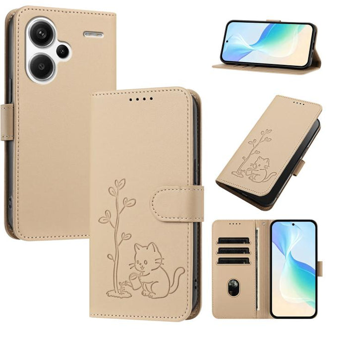 Funda para teléfono YX0014 con hebilla de árbol de agua para gatos y correa de cuero vegano., For Redmi Note 13 5G, For Redmi Note 13 Pro+, For Redmi 12 / Note 12R / Poco M6 Pro 5G, For Redmi Note 12 Turbo 5G / Poco F5, For Redmi Note 12S / Note 11S 4G...