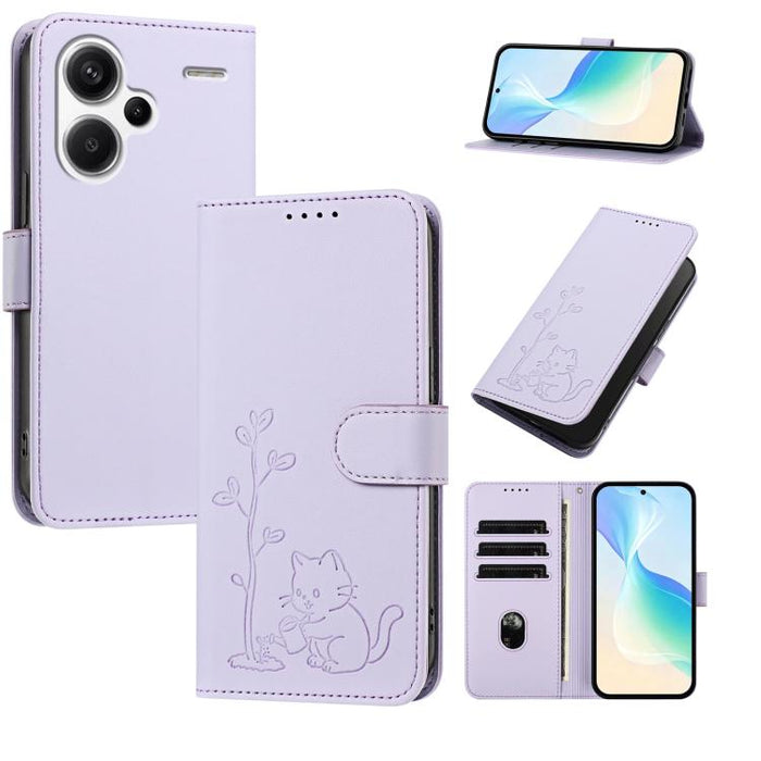 Funda para teléfono YX0014 con hebilla de árbol de agua para gatos y correa de cuero vegano., For Redmi Note 13 5G, For Redmi Note 13 Pro+, For Redmi 12 / Note 12R / Poco M6 Pro 5G, For Redmi Note 12 Turbo 5G / Poco F5, For Redmi Note 12S / Note 11S 4G...