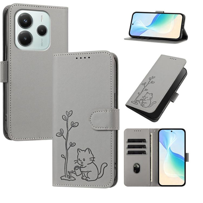 Funda para teléfono YX0014 con hebilla de árbol de agua para gatos y correa de cuero vegano., For Redmi 15C 5G / 4G EU 173mm, For Redmi A5 4G 173.3mm, For Redmi A5 4G 171.7mm / Poco C71, For Redmi Note 14 4G 164.84mm                                    ...