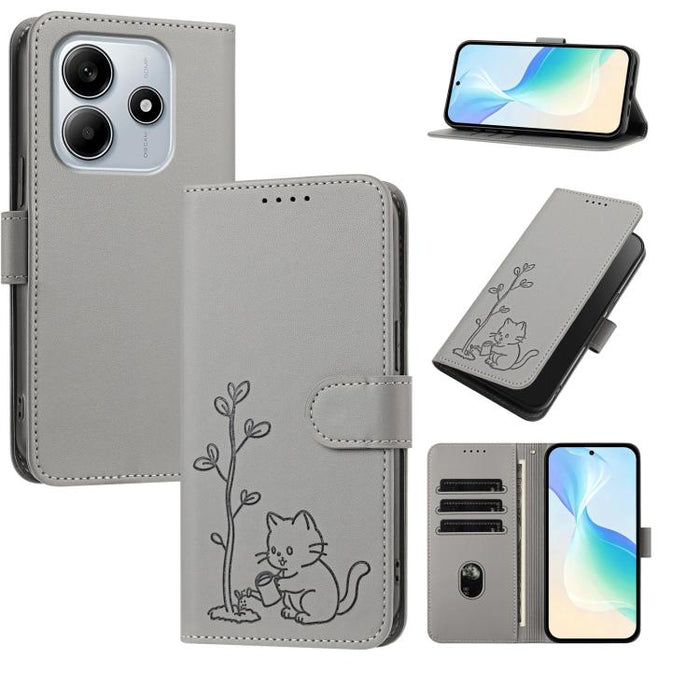 Funda para teléfono YX0014 con hebilla de árbol de agua para gatos y correa de cuero vegano., For Redmi 15C 5G / 4G EU 173mm, For Redmi A5 4G 173.3mm, For Redmi A5 4G 171.7mm / Poco C71, For Redmi Note 14 4G 164.84mm                                    ...