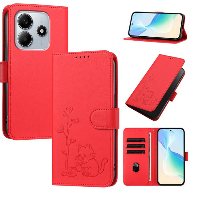Funda para teléfono YX0014 con hebilla de árbol de agua para gatos y correa de cuero vegano., For Redmi 15C 5G / 4G EU 173mm, For Redmi A5 4G 173.3mm, For Redmi A5 4G 171.7mm / Poco C71, For Redmi Note 14 4G 164.84mm                                    ...