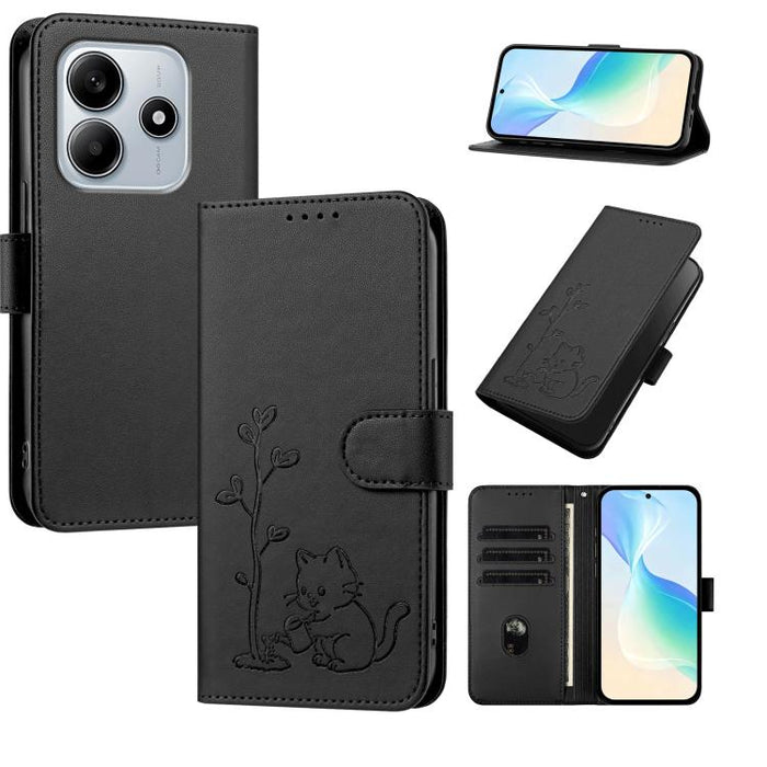 Funda para teléfono YX0014 con hebilla de árbol de agua para gatos y correa de cuero vegano., For Redmi 15C 5G / 4G EU 173mm, For Redmi A5 4G 173.3mm, For Redmi A5 4G 171.7mm / Poco C71, For Redmi Note 14 4G 164.84mm                                    ...