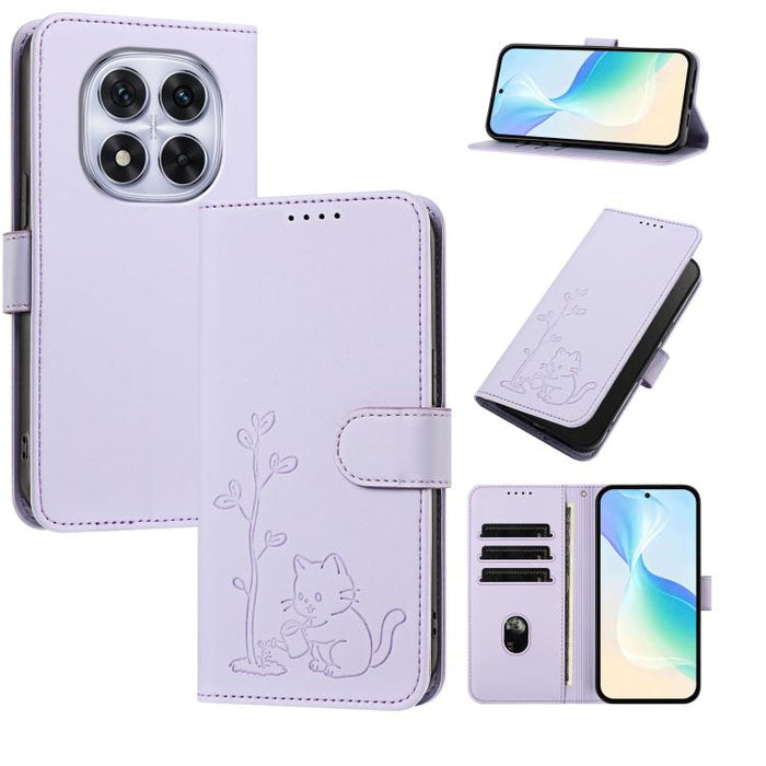 Funda para teléfono YX0014 con hebilla de árbol de agua para gatos y correa de cuero vegano., For Redmi 15C 5G / 4G EU 173mm, For Redmi A5 4G 173.3mm, For Redmi A5 4G 171.7mm / Poco C71, For Redmi Note 14 4G 164.84mm                                    ...