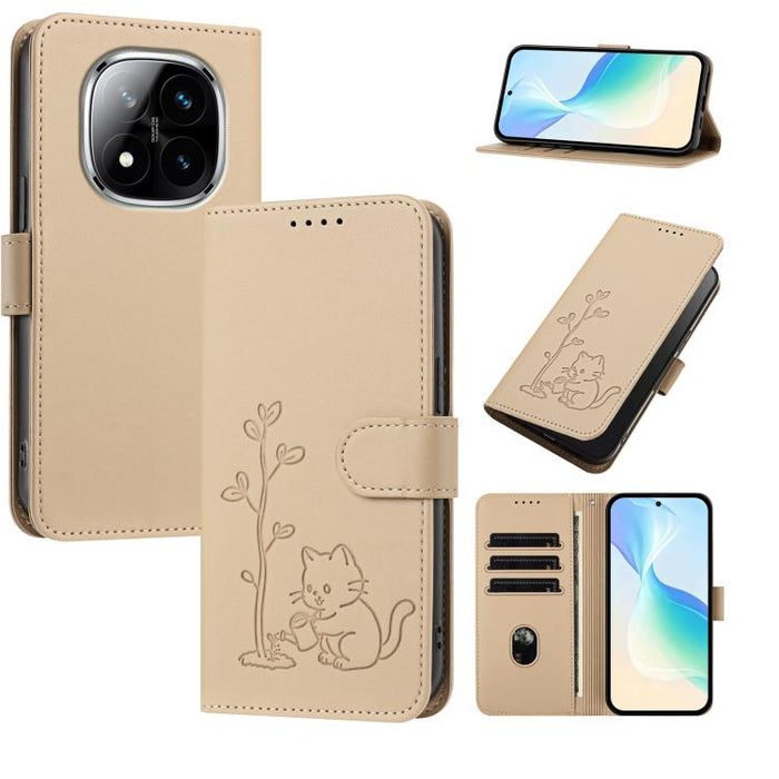Funda para teléfono YX0014 con hebilla de árbol de agua para gatos y correa de cuero vegano., For Redmi 15C 5G / 4G EU 173mm, For Redmi A5 4G 173.3mm, For Redmi A5 4G 171.7mm / Poco C71, For Redmi Note 14 4G 164.84mm                                    ...