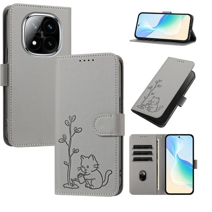 Funda para teléfono YX0014 con hebilla de árbol de agua para gatos y correa de cuero vegano., For Redmi 15C 5G / 4G EU 173mm, For Redmi A5 4G 173.3mm, For Redmi A5 4G 171.7mm / Poco C71, For Redmi Note 14 4G 164.84mm                                    ...