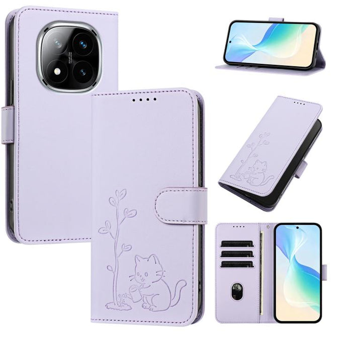 Funda para teléfono YX0014 con hebilla de árbol de agua para gatos y correa de cuero vegano., For Redmi 15C 5G / 4G EU 173mm, For Redmi A5 4G 173.3mm, For Redmi A5 4G 171.7mm / Poco C71, For Redmi Note 14 4G 164.84mm                                    ...