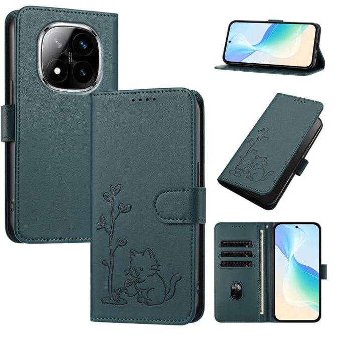 Funda para teléfono YX0014 con hebilla de árbol de agua para gatos y correa de cuero vegano., For Redmi 15C 5G / 4G EU 173mm, For Redmi A5 4G 173.3mm, For Redmi A5 4G 171.7mm / Poco C71, For Redmi Note 14 4G 164.84mm                                    ...