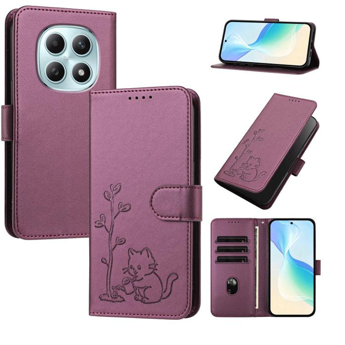 Funda para teléfono YX0014 con hebilla de árbol de agua para gatos y correa de cuero vegano., For Redmi K90 Max 5G, For Redmi A7 Pro 171mm / Poco C85x 5G, For Redmi 15a 5G, For Redmi Note 15 Pro+ 5G 163.3mm / Poco M8 Pro 5G                             ...