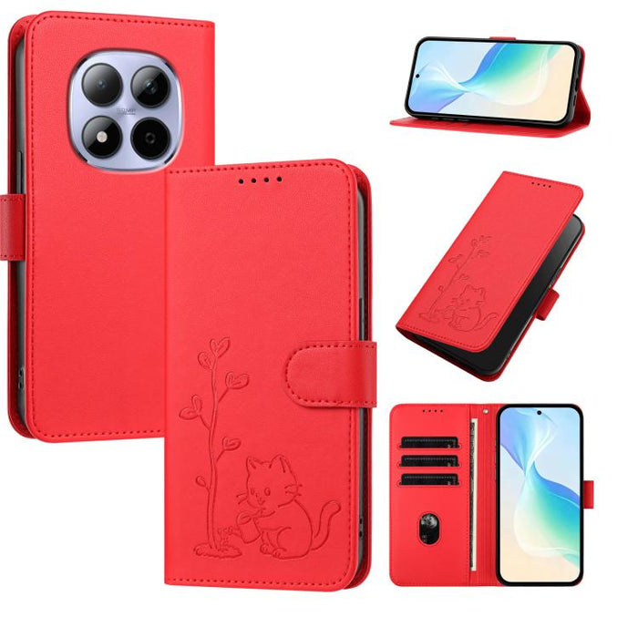 Funda para teléfono YX0014 con hebilla de árbol de agua para gatos y correa de cuero vegano., For Redmi K90 Max 5G, For Redmi A7 Pro 171mm / Poco C85x 5G, For Redmi 15a 5G, For Redmi Note 15 Pro+ 5G 163.3mm / Poco M8 Pro 5G                             ...