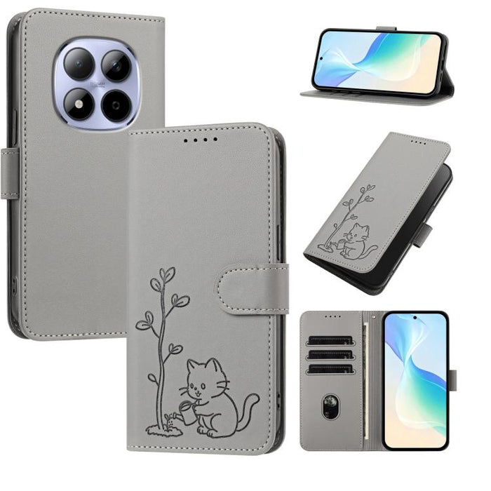 Funda para teléfono YX0014 con hebilla de árbol de agua para gatos y correa de cuero vegano., For Redmi K90 Max 5G, For Redmi A7 Pro 171mm / Poco C85x 5G, For Redmi 15a 5G, For Redmi Note 15 Pro+ 5G 163.3mm / Poco M8 Pro 5G                             ...