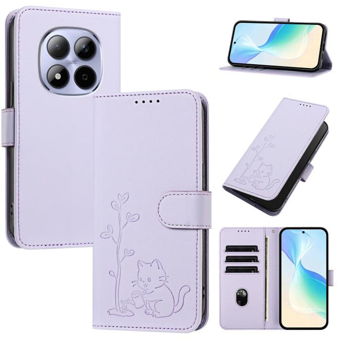 Funda para teléfono YX0014 con hebilla de árbol de agua para gatos y correa de cuero vegano., For Redmi K90 Max 5G, For Redmi A7 Pro 171mm / Poco C85x 5G, For Redmi 15a 5G, For Redmi Note 15 Pro+ 5G 163.3mm / Poco M8 Pro 5G                             ...