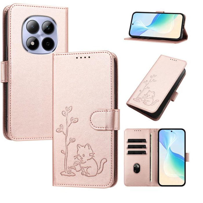Funda para teléfono YX0014 con hebilla de árbol de agua para gatos y correa de cuero vegano., For Redmi K90 Max 5G, For Redmi A7 Pro 171mm / Poco C85x 5G, For Redmi 15a 5G, For Redmi Note 15 Pro+ 5G 163.3mm / Poco M8 Pro 5G                             ...