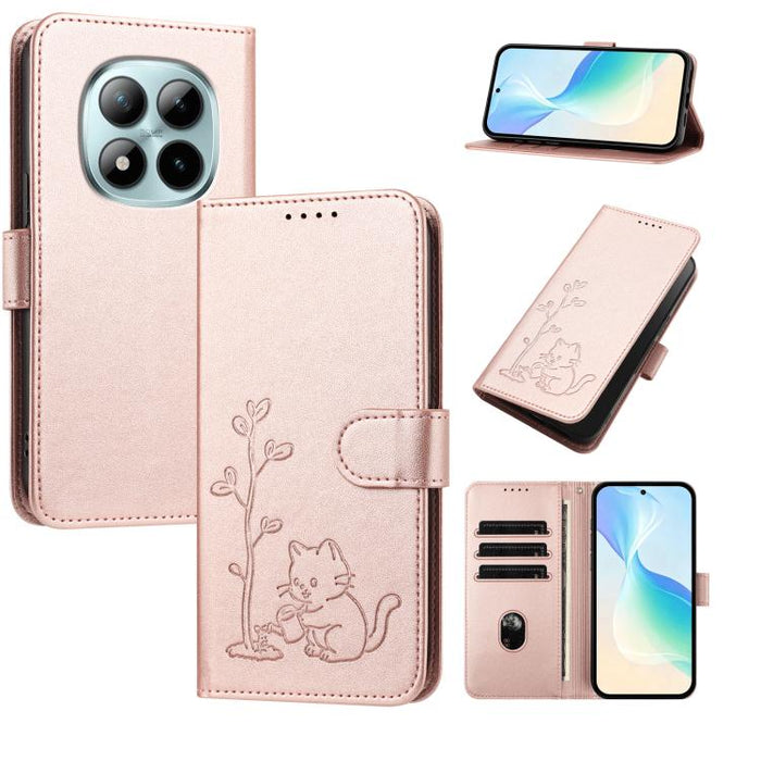 Funda para teléfono YX0014 con hebilla de árbol de agua para gatos y correa de cuero vegano., For Redmi K90 Max 5G, For Redmi A7 Pro 171mm / Poco C85x 5G, For Redmi 15a 5G, For Redmi Note 15 Pro+ 5G 163.3mm / Poco M8 Pro 5G                             ...