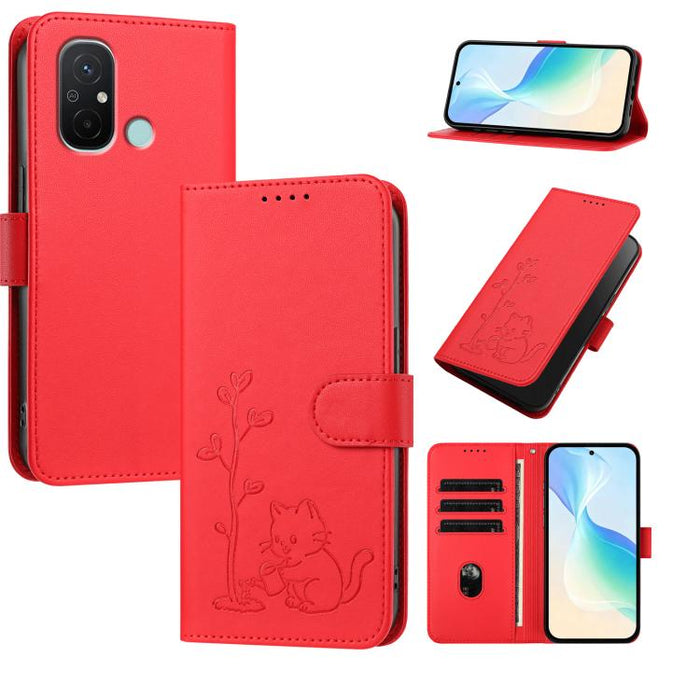 Funda para teléfono YX0014 con hebilla de árbol de agua para gatos y correa de cuero vegano., For Redmi Note 13 5G, For Redmi Note 13 Pro+, For Redmi 12 / Note 12R / Poco M6 Pro 5G, For Redmi Note 12 Turbo 5G / Poco F5, For Redmi Note 12S / Note 11S 4G...