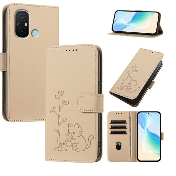 Funda para teléfono YX0014 con hebilla de árbol de agua para gatos y correa de cuero vegano., For Redmi Note 13 5G, For Redmi Note 13 Pro+, For Redmi 12 / Note 12R / Poco M6 Pro 5G, For Redmi Note 12 Turbo 5G / Poco F5, For Redmi Note 12S / Note 11S 4G...