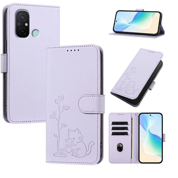 Funda para teléfono YX0014 con hebilla de árbol de agua para gatos y correa de cuero vegano., For Redmi Note 13 5G, For Redmi Note 13 Pro+, For Redmi 12 / Note 12R / Poco M6 Pro 5G, For Redmi Note 12 Turbo 5G / Poco F5, For Redmi Note 12S / Note 11S 4G...