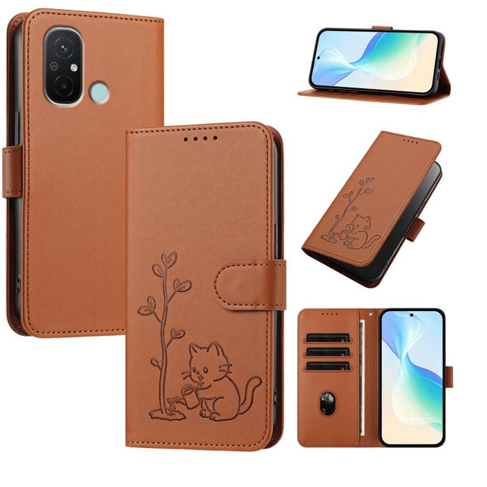Funda para teléfono YX0014 con hebilla de árbol de agua para gatos y correa de cuero vegano., For Redmi Note 13 5G, For Redmi Note 13 Pro+, For Redmi 12 / Note 12R / Poco M6 Pro 5G, For Redmi Note 12 Turbo 5G / Poco F5, For Redmi Note 12S / Note 11S 4G...