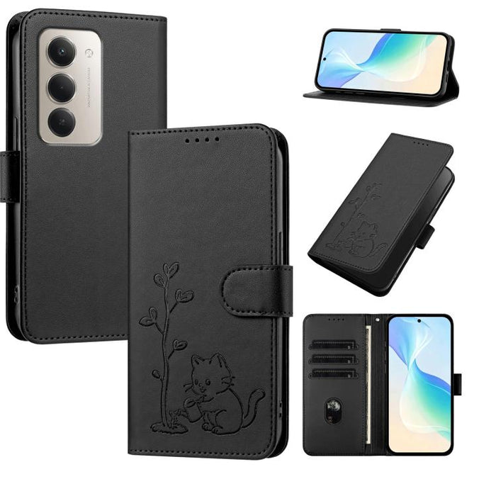 Funda para teléfono YX0014 con hebilla de árbol de agua para gatos y correa de cuero vegano., For Redmi K90 Max 5G, For Redmi A7 Pro 171mm / Poco C85x 5G, For Redmi 15a 5G, For Redmi Note 15 Pro+ 5G 163.3mm / Poco M8 Pro 5G                             ...