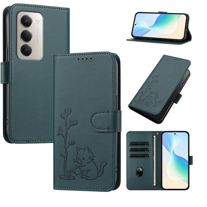 Funda para teléfono YX0014 con hebilla de árbol de agua para gatos y correa de cuero vegano., For Redmi K90 Max 5G, For Redmi A7 Pro 171mm / Poco C85x 5G, For Redmi 15a 5G, For Redmi Note 15 Pro+ 5G 163.3mm / Poco M8 Pro 5G                             ...