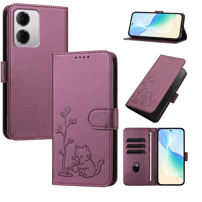 Funda para teléfono YX0014 con hebilla de árbol de agua para gatos y correa de cuero vegano., For Redmi K90 Max 5G, For Redmi A7 Pro 171mm / Poco C85x 5G, For Redmi 15a 5G, For Redmi Note 15 Pro+ 5G 163.3mm / Poco M8 Pro 5G                             ...