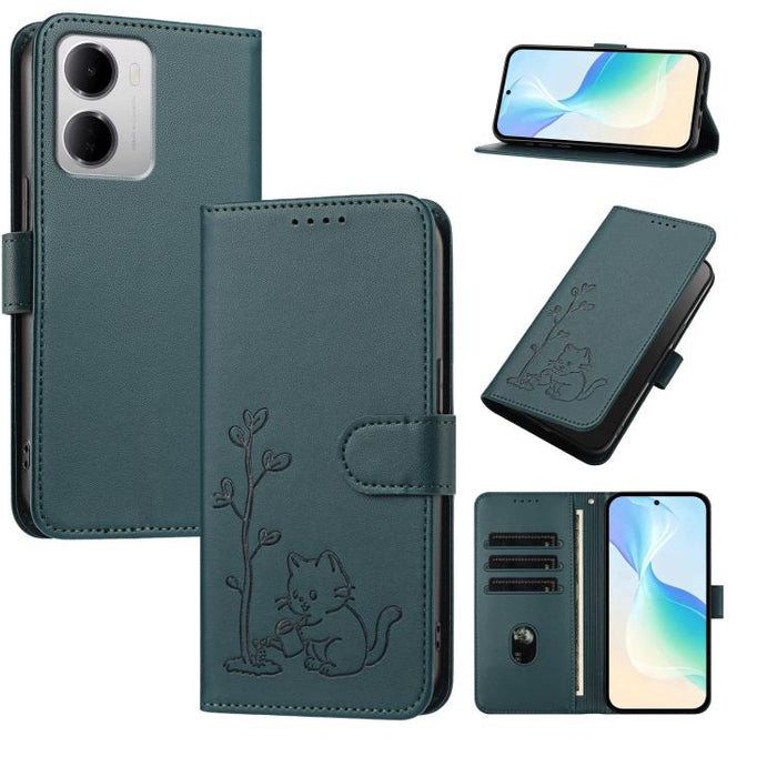 Funda para teléfono YX0014 con hebilla de árbol de agua para gatos y correa de cuero vegano., For Redmi K90 Max 5G, For Redmi A7 Pro 171mm / Poco C85x 5G, For Redmi 15a 5G, For Redmi Note 15 Pro+ 5G 163.3mm / Poco M8 Pro 5G                             ...
