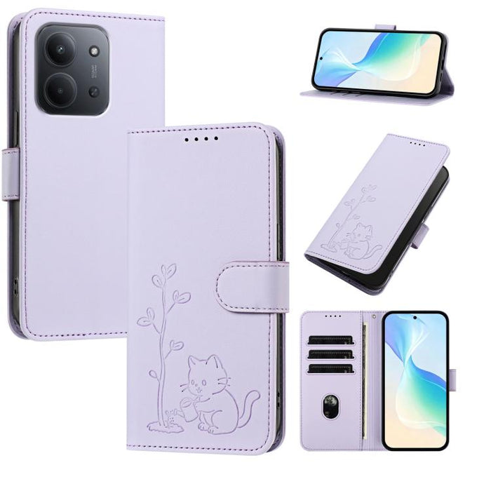 Funda para teléfono YX0014 con hebilla de árbol de agua para gatos y correa de cuero vegano., For Redmi K90 Max 5G, For Redmi A7 Pro 171mm / Poco C85x 5G, For Redmi 15a 5G, For Redmi Note 15 Pro+ 5G 163.3mm / Poco M8 Pro 5G                             ...