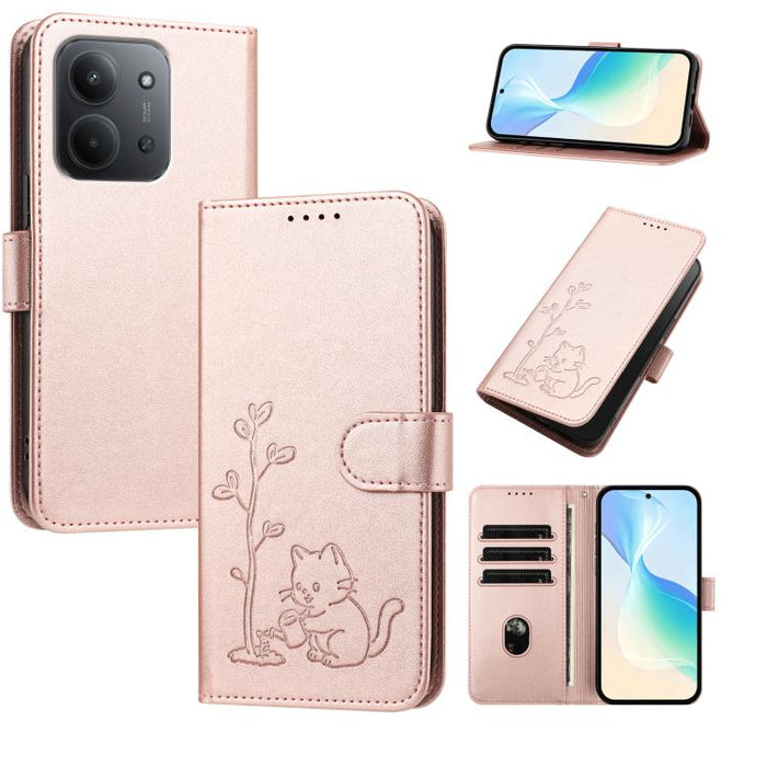 Funda para teléfono YX0014 con hebilla de árbol de agua para gatos y correa de cuero vegano., For Redmi K90 Max 5G, For Redmi A7 Pro 171mm / Poco C85x 5G, For Redmi 15a 5G, For Redmi Note 15 Pro+ 5G 163.3mm / Poco M8 Pro 5G                             ...