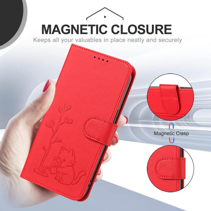 Funda para teléfono YX0014 con hebilla de árbol de agua para gatos y correa de cuero vegano., For Redmi 15C 5G / 4G EU 173mm, For Redmi A5 4G 173.3mm, For Redmi A5 4G 171.7mm / Poco C71, For Redmi Note 14 4G 164.84mm                                    ...