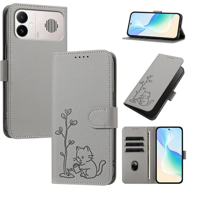Funda para teléfono YX0014 con hebilla de árbol de agua para gatos y correa de cuero vegano., For Redmi K90 Max 5G, For Redmi A7 Pro 171mm / Poco C85x 5G, For Redmi 15a 5G, For Redmi Note 15 Pro+ 5G 163.3mm / Poco M8 Pro 5G                             ...
