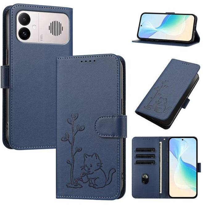 Funda para teléfono YX0014 con hebilla de árbol de agua para gatos y correa de cuero vegano., For Redmi K90 Max 5G, For Redmi A7 Pro 171mm / Poco C85x 5G, For Redmi 15a 5G, For Redmi Note 15 Pro+ 5G 163.3mm / Poco M8 Pro 5G                             ...