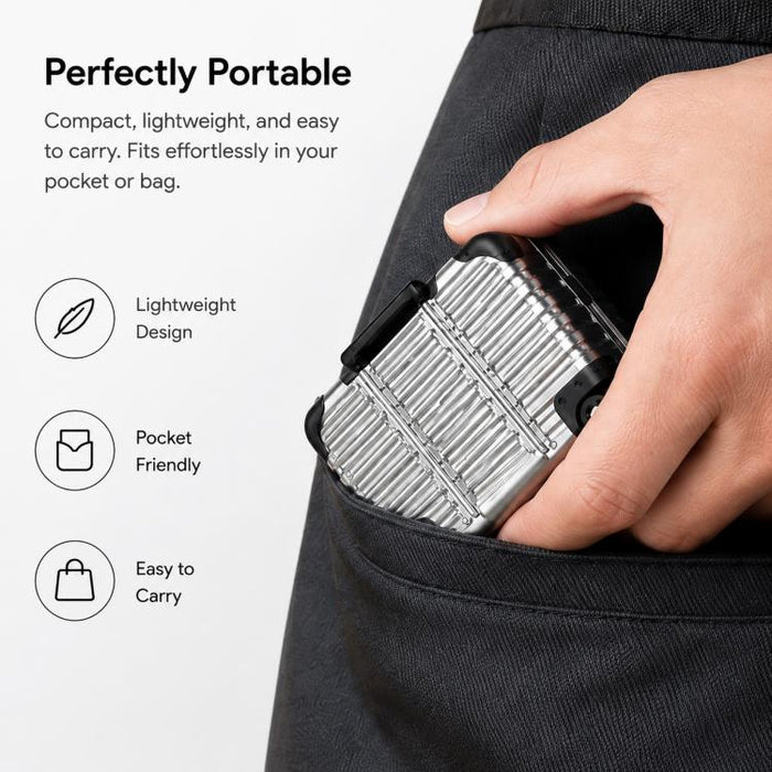 Funda para auriculares XDcase con diseño de maleta, híbrida de PC y TPU, con soporte., For AirPods Pro 3, For AirPods Pro 2 / 1