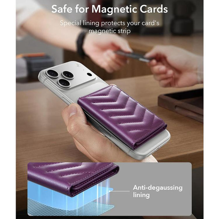 Soporte magnético en forma de V para teléfono móvil BFK36 con ranuras para tarjetas RFID