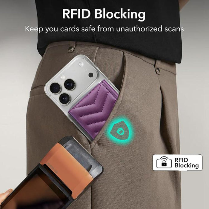 Soporte magnético en forma de V para teléfono móvil BFK36 con ranuras para tarjetas RFID