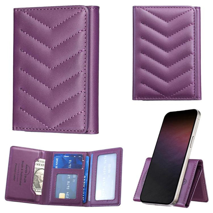 Soporte magnético en forma de V para teléfono móvil BFK36 con ranuras para tarjetas RFID