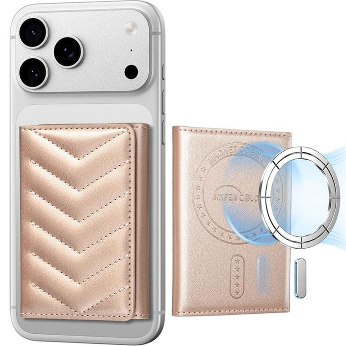 Soporte magnético en forma de V para teléfono móvil BFK36 con ranuras para tarjetas RFID