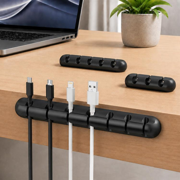 Juego de 3 organizadores de cables de silicona