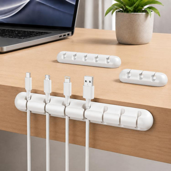 Juego de 3 organizadores de cables de silicona
