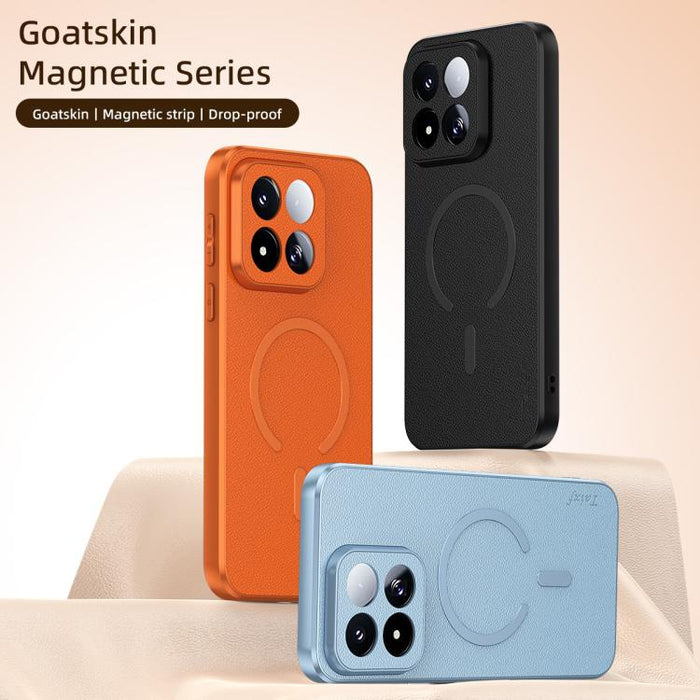 Funda magnética para teléfono de piel de oveja vegana, For Xiaomi 17 Max 5G, For Xiaomi 17T Pro 5G, For Xiaomi 17T 5G