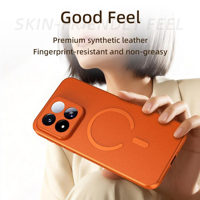 Funda magnética para teléfono de piel de oveja vegana, For Xiaomi 17 Max 5G, For Xiaomi 17T Pro 5G, For Xiaomi 17T 5G