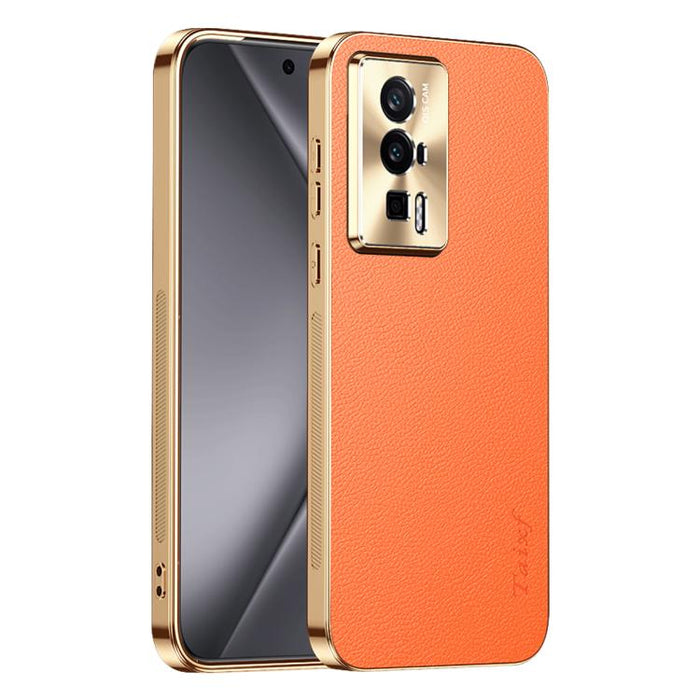 Funda para teléfono de PC + TPU con marco galvanizado y textura de lichi, de cuero vegano., For Redmi Turbo 4, For Redmi K80 Pro, For Redmi K80, For Redmi Note 14 5G, For Redmi Note 14 Pro+ 5G, For Redmi Note 14 Pro 5G, For Redmi K70 Ultra             ...