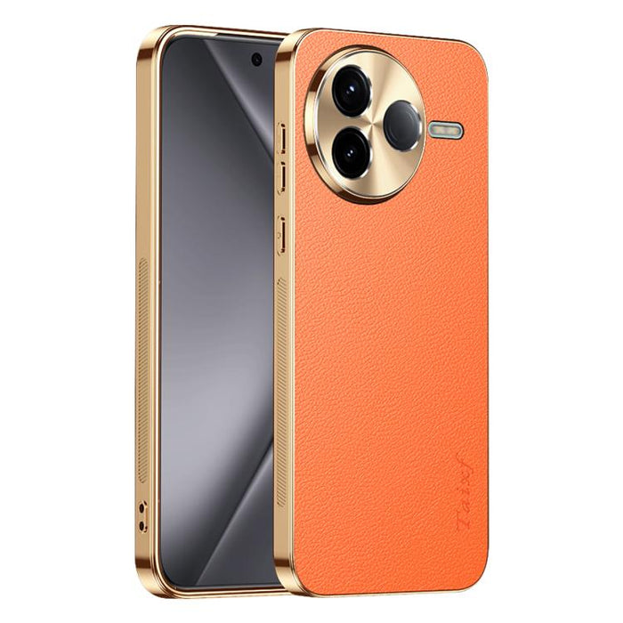 Funda para teléfono de PC + TPU con marco galvanizado y textura de lichi, de cuero vegano., For Redmi Turbo 4, For Redmi K80 Pro, For Redmi K80, For Redmi Note 14 5G, For Redmi Note 14 Pro+ 5G, For Redmi Note 14 Pro 5G, For Redmi K70 Ultra             ...