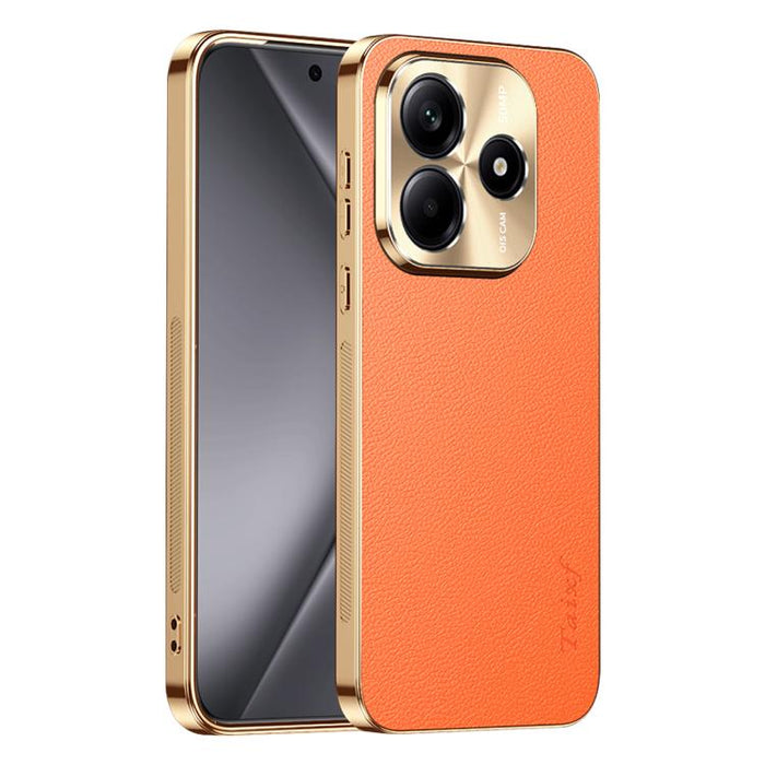 Funda para teléfono de PC + TPU con marco galvanizado y textura de lichi, de cuero vegano., For Redmi Turbo 4, For Redmi K80 Pro, For Redmi K80, For Redmi Note 14 5G, For Redmi Note 14 Pro+ 5G, For Redmi Note 14 Pro 5G, For Redmi K70 Ultra             ...
