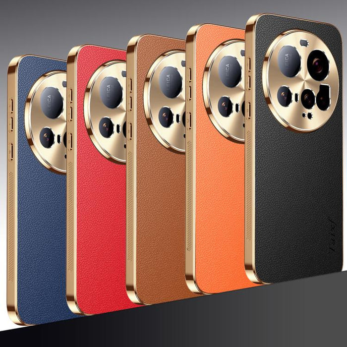 Funda para teléfono de PC + TPU con marco galvanizado y textura de lichi, de cuero vegano., For Xiaomi 15 Ultra