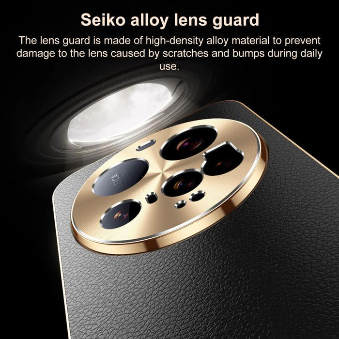 Funda para teléfono de PC + TPU con marco galvanizado y textura de lichi, de cuero vegano., For Xiaomi 15 Ultra