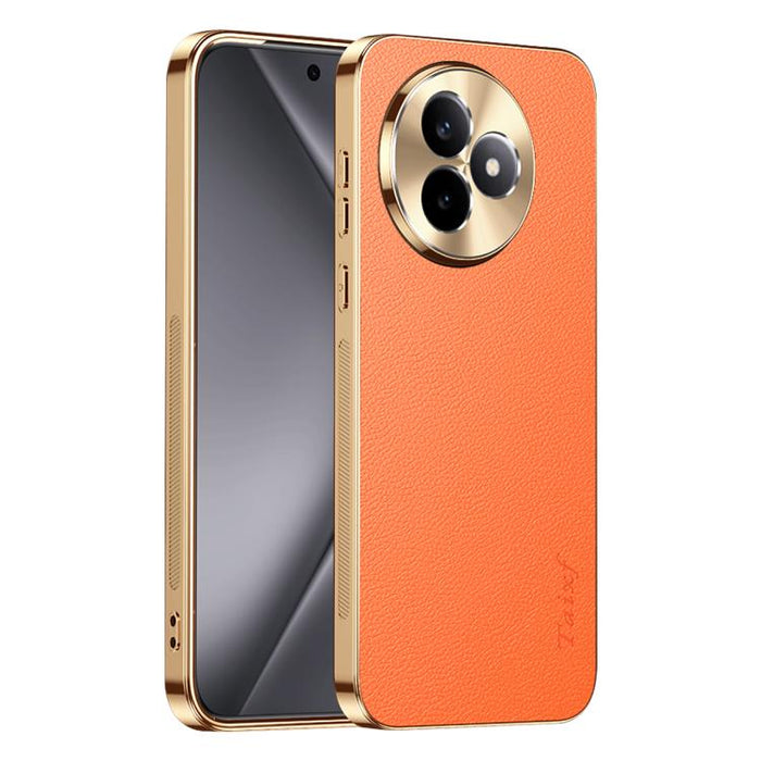 Funda para teléfono de PC + TPU con marco galvanizado y textura de lichi, de cuero vegano., For Redmi Turbo 5 Max, For Redmi Turbo 5, For Redmi K80 Ultra, For Redmi Turbo 4 Pro