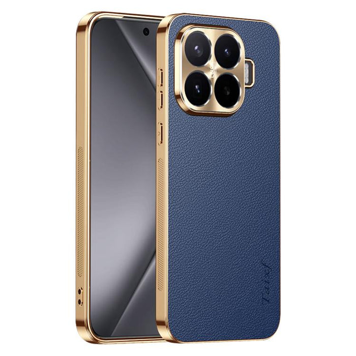 Funda para teléfono de PC + TPU con marco galvanizado y textura de lichi, de cuero vegano., For Xiaomi 17 Max, For Xiaomi 15 Pro, For Xiaomi 15, For Xiaomi 14 Pro, For Xiaomi 14