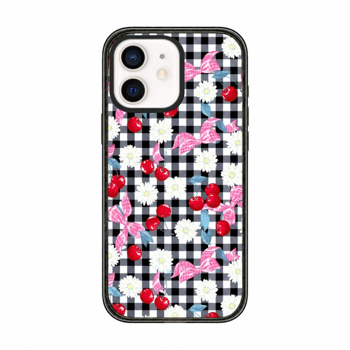 Funda para teléfono de TPU acrílico con estampado de cuadros cereza, For iPhone 12, For iPhone 12 Pro Max, For iPhone 12 Pro, For iPhone 11